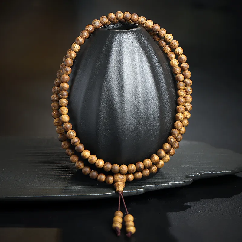 Moon Seal Hundred Rivers Fragrance Agarwood Precious Wood Bracelets Unisex-5