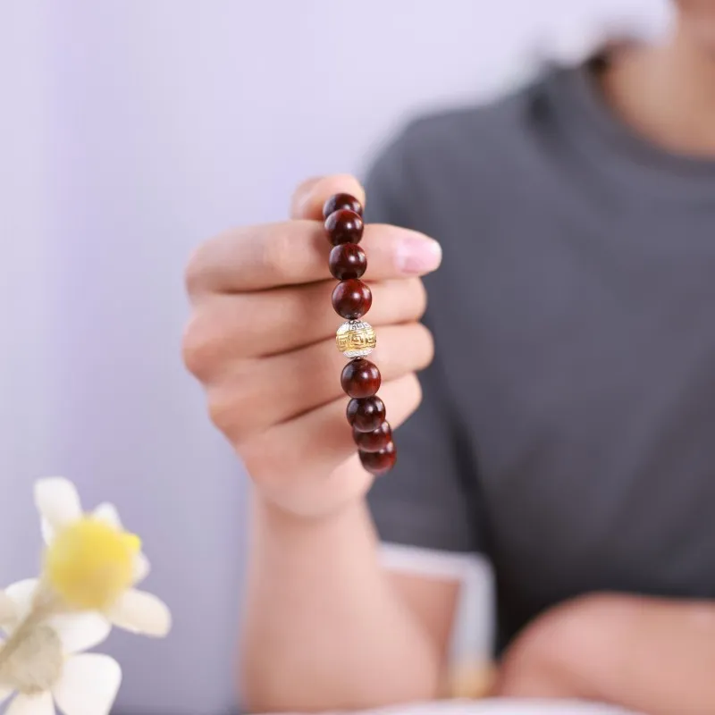 Moon Seal Hundred Rivers Rosewood Bracelets Unisex-1