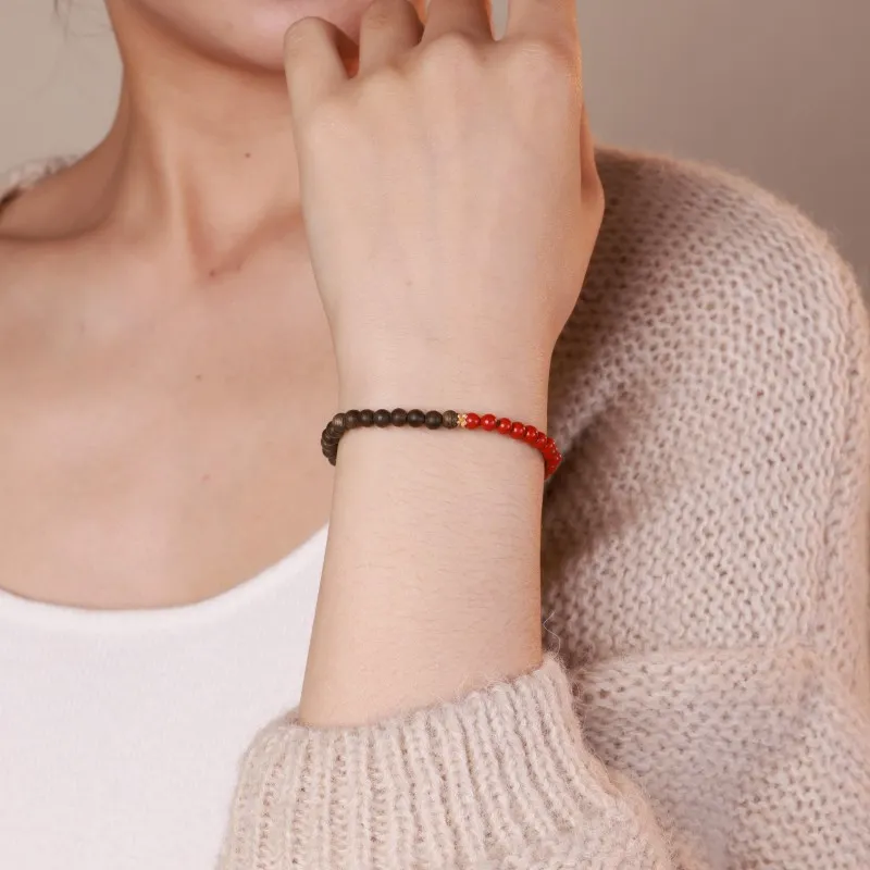 Moon Seal Hundred Rivers Agarwood Bracelets Unisex-3