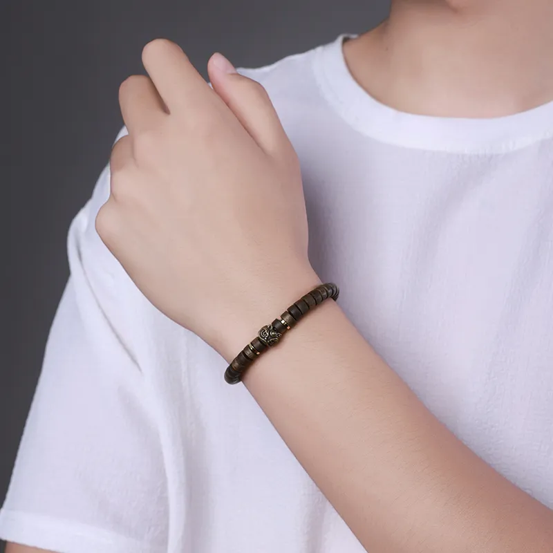 Moon Seal Hundred Rivers Fragrance Agarwood Precious Wood Bracelets Unisex-4