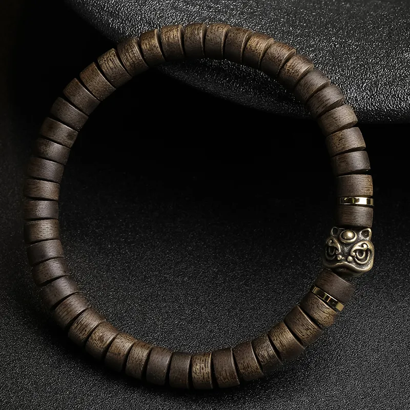 Moon Seal Hundred Rivers Fragrance Agarwood Precious Wood Bracelets Unisex-6