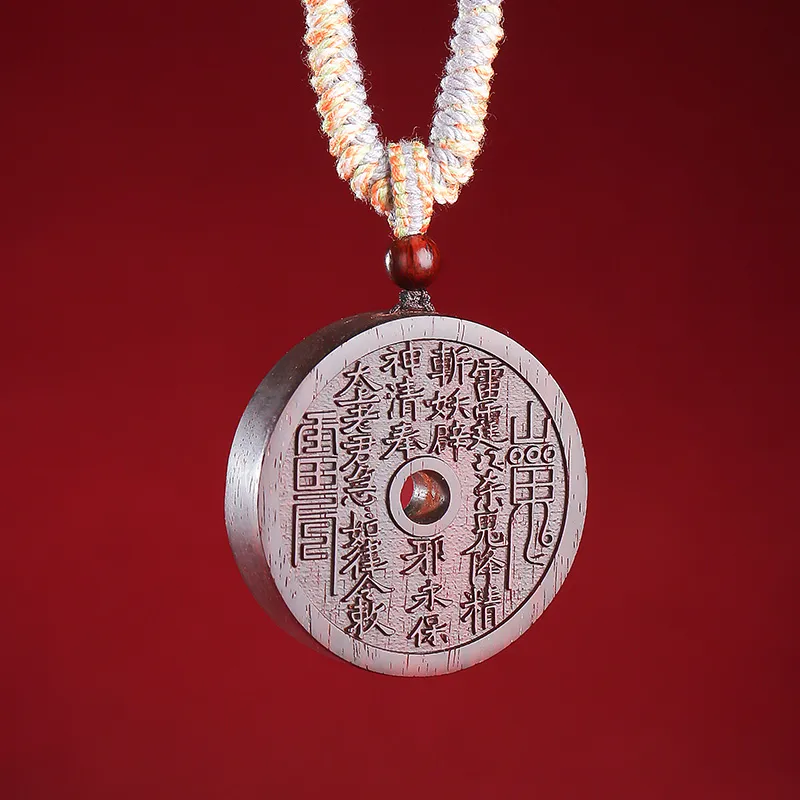 Moon Seal Hundred Rivers Rosewood Precious Wood Pendants Unisex-2