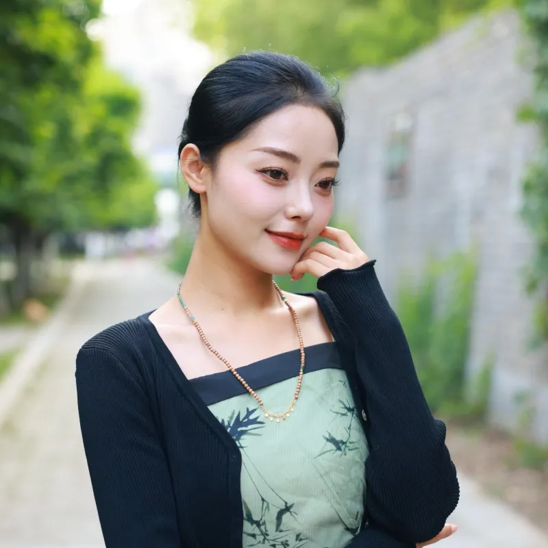 Moon Seal Hundred Rivers Laoshan Sandalwood Necklaces Unisex-4