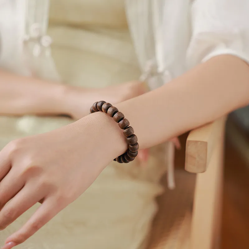 Moon Seal Hundred Rivers Fragrance Agarwood Wooden Bracelets Unisex-4