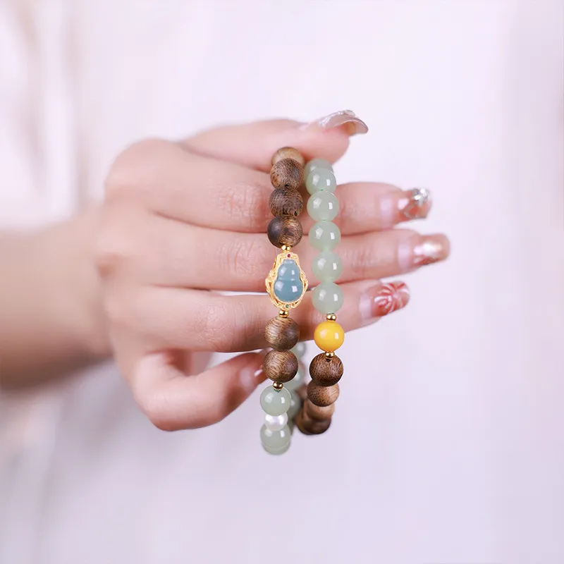 Moon Seal Hundred Rivers Fragrance Agarwood Bracelets Unisex-6