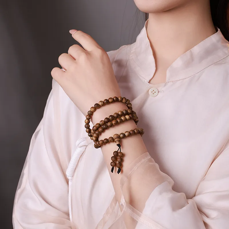 Moon Seal Hundred Rivers Fragrance Agarwood Bracelets Unisex-1