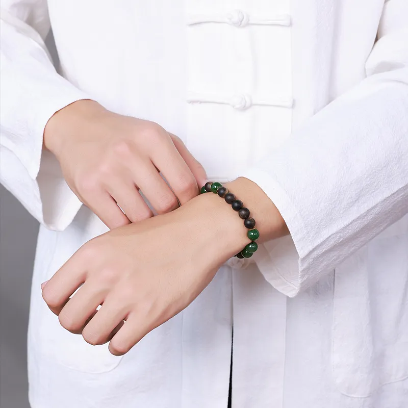 Moon Seal Hundred Rivers Fragrance Agarwood Precious Wood Bracelets Unisex-2