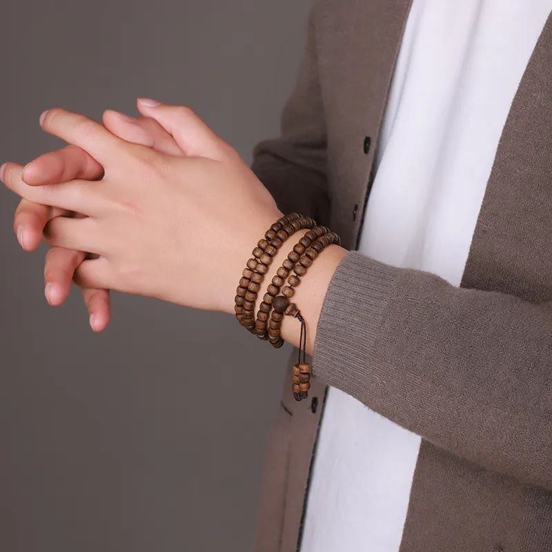 Moon Seal Hundred Rivers Fragrance Agarwood Precious Wood Bracelets Unisex-2