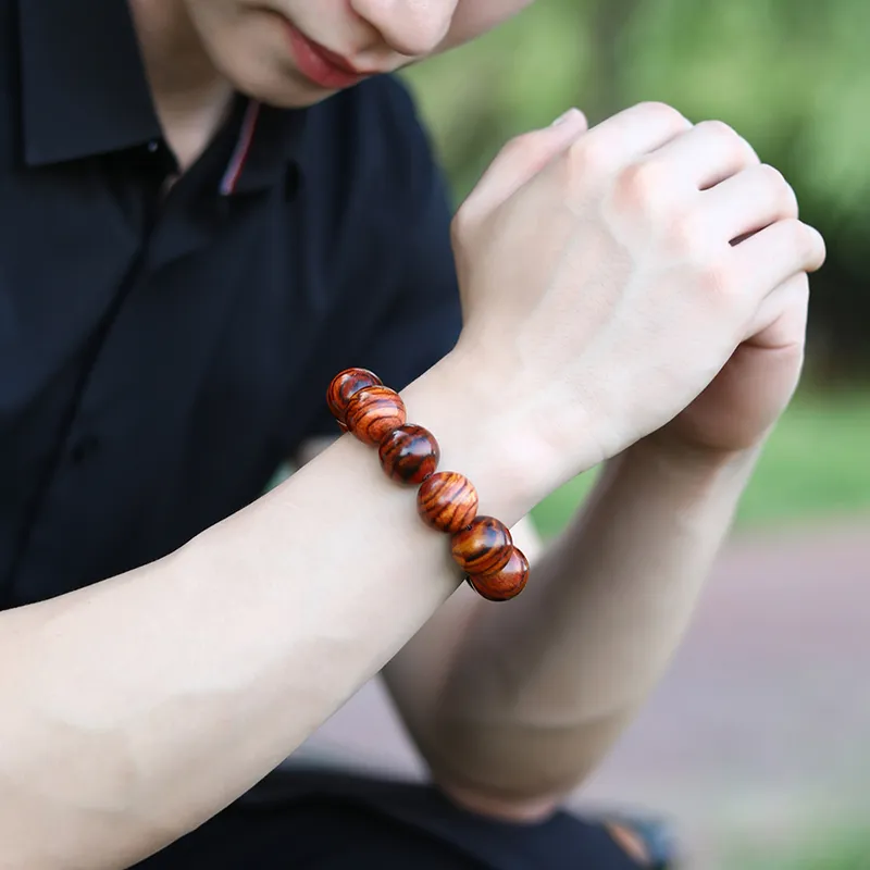Moon Seal Hundred Rivers Huanghuali Bracelets Unisex-2