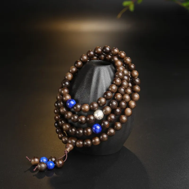 Moon Seal Hundred Rivers Fragrance Agarwood Wooden Bracelets Unisex-2