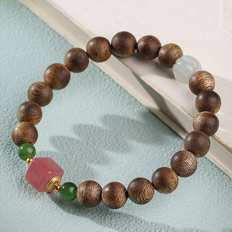 Moon Seal Hundred Rivers Agarwood Bracelets Unisex-3
