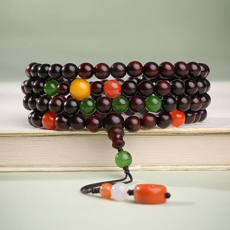 Moon Seal Hundred Rivers Rosewood Bracelets Unisex-3
