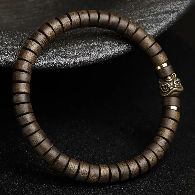 Moon Seal Hundred Rivers Fragrance Agarwood Precious Wood Bracelets Unisex-5