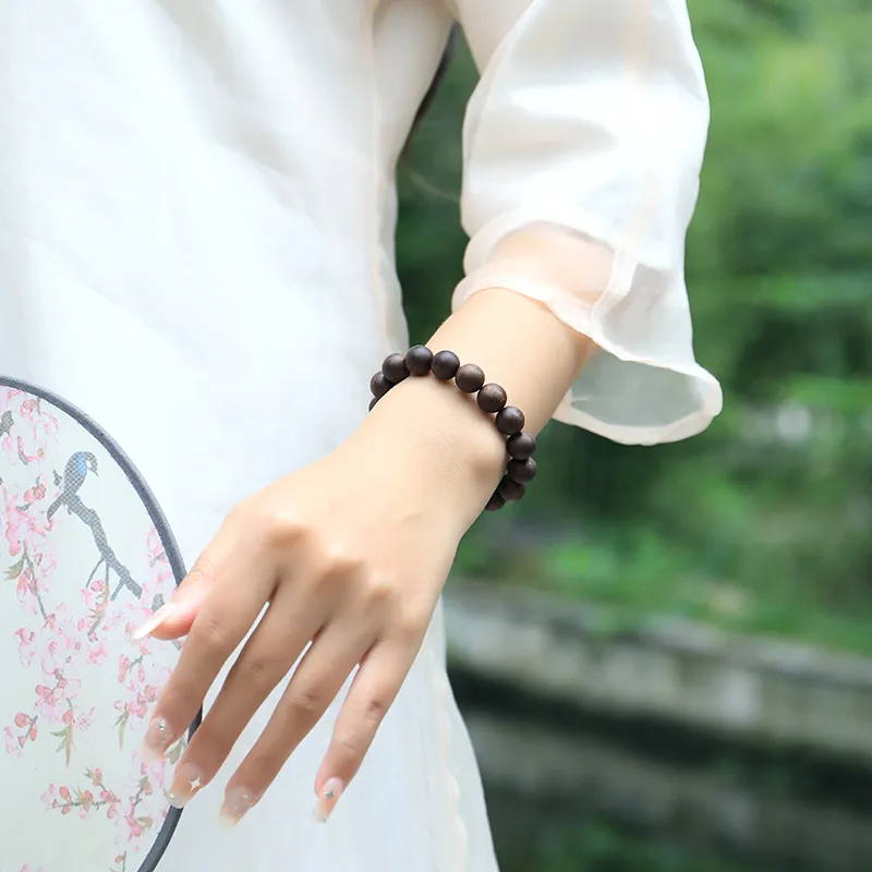 Moon Seal Hundred Rivers Fragrance Agarwood Precious Wood Bracelets Unisex-3