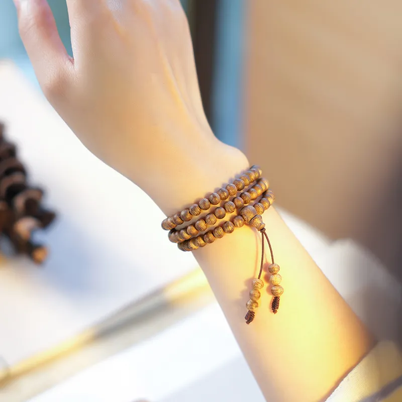 Moon Seal Hundred Rivers Fragrance Agarwood Precious Wood Bracelets Unisex-2