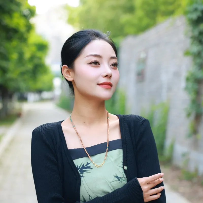 Moon Seal Hundred Rivers Laoshan Sandalwood Necklaces Unisex-5