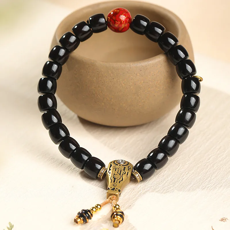 Moon Seal Hundred Rivers Coconut Shell Beads Bracelets Unisex-3