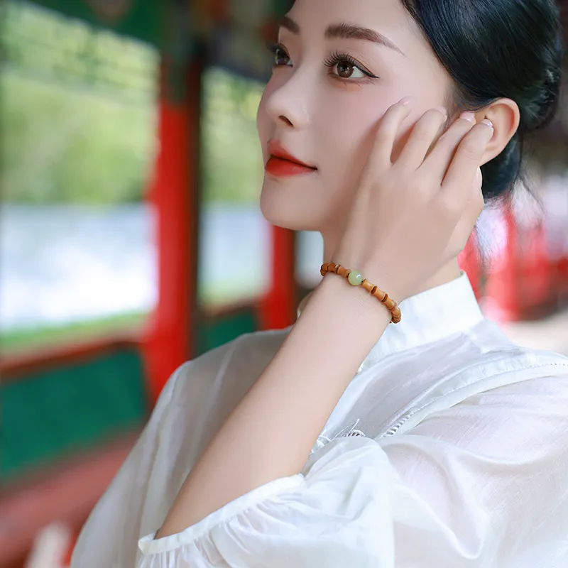 Moon Seal Hundred Rivers Laoshan Sandalwood Bracelets Unisex-6