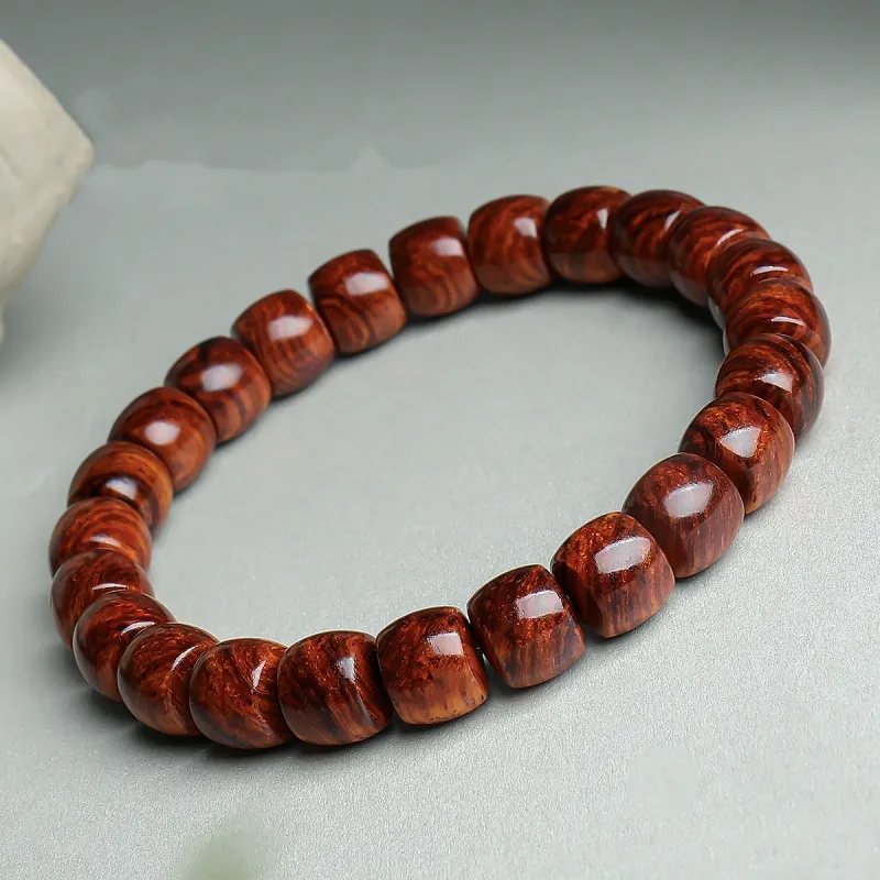 Moon Seal Hundred Rivers Huanghuali Precious Wood Bracelets Unisex-1