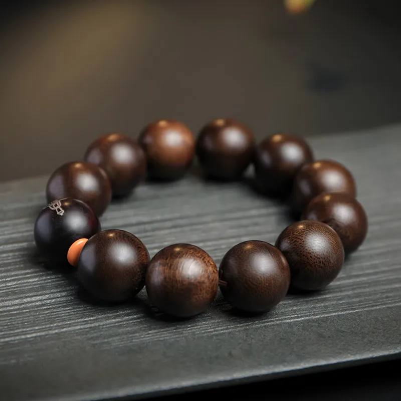 Moon Seal Hundred Rivers Fragrance Agarwood Wooden Bracelets Unisex-5