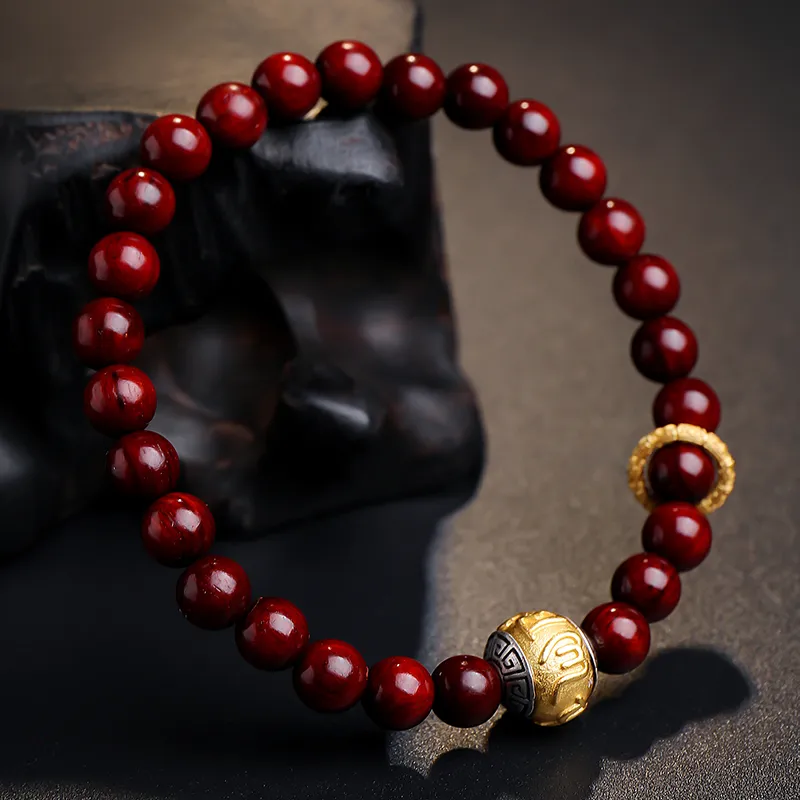 Moon Seal Hundred Rivers Rosewood Wooden Bracelets Unisex-2