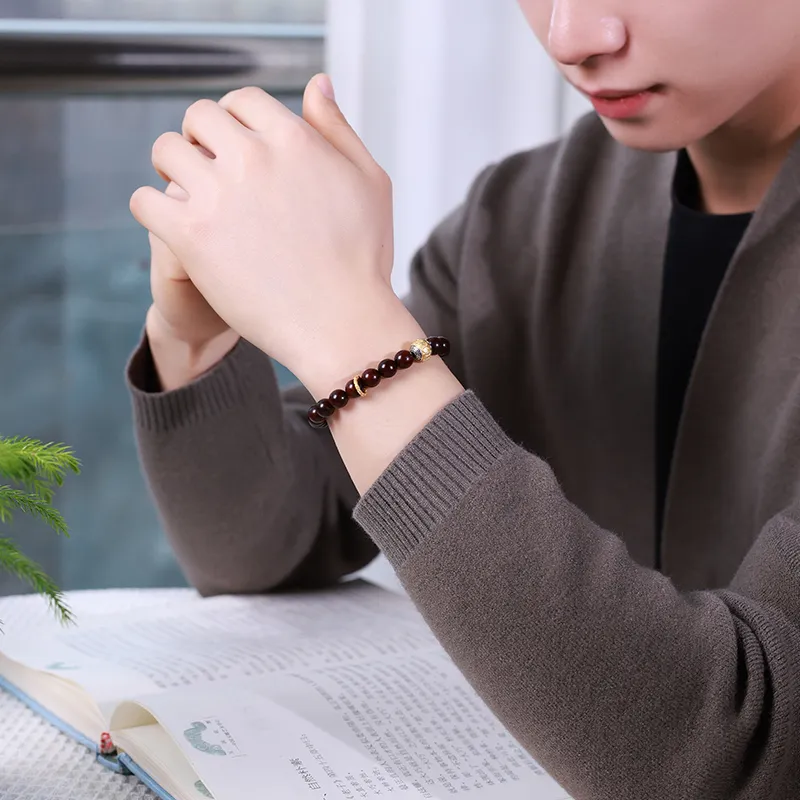 Moon Seal Hundred Rivers Rosewood Wooden Bracelets Unisex-6