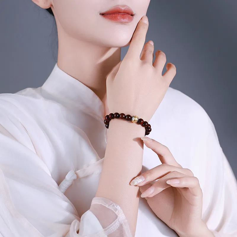 Moon Seal Hundred Rivers Rosewood Precious Wood Bracelets Unisex-1