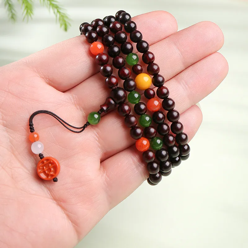 Moon Seal Hundred Rivers Rosewood Bracelets Unisex-2