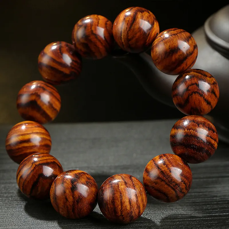 Moon Seal Hundred Rivers Huanghuali Bracelets Unisex-4