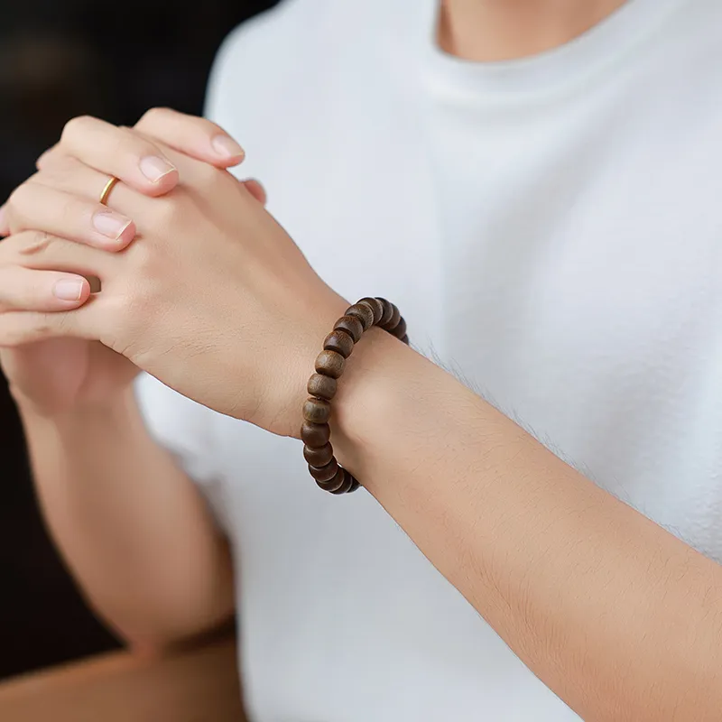 Moon Seal Hundred Rivers Fragrance Agarwood Wooden Bracelets Unisex-2