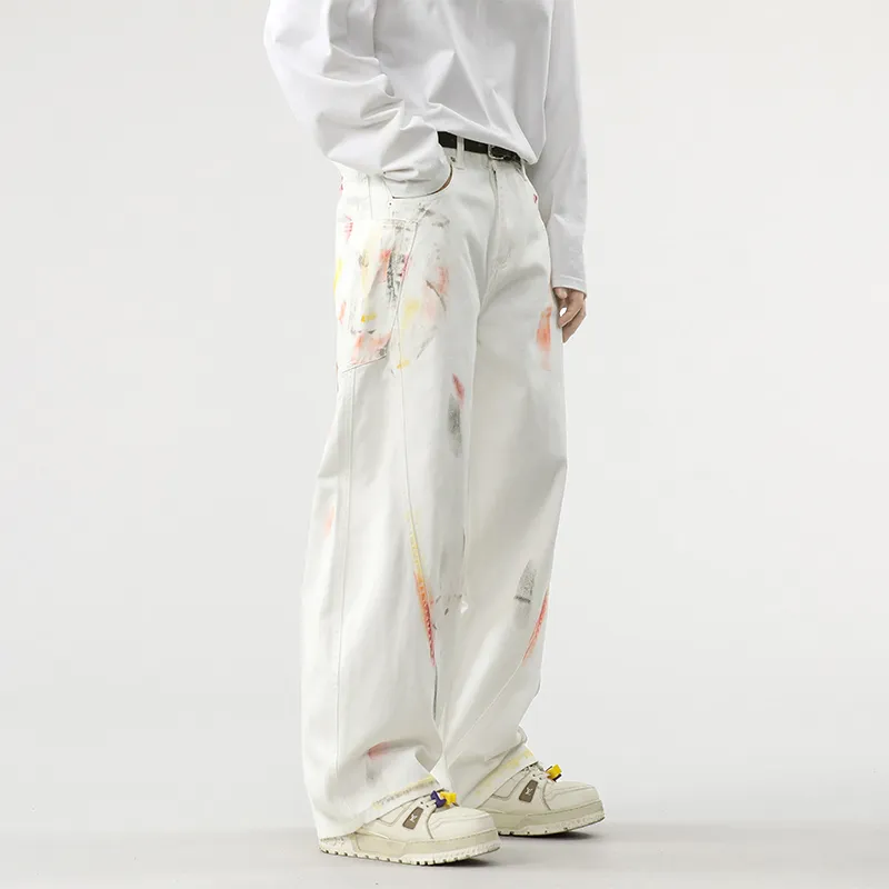 RAINCOME Jeans Unisex White-4