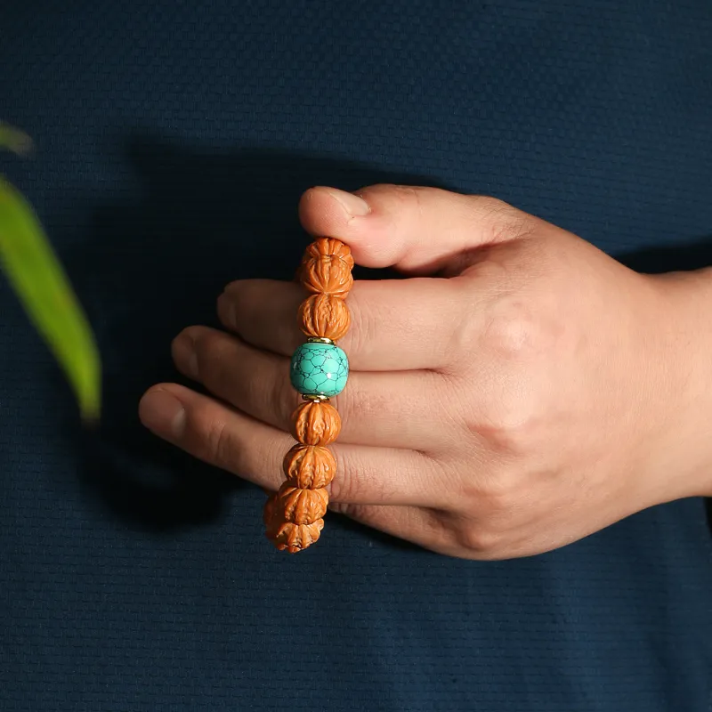 LIBALU Monkey Head Walnut Bracelets Unisex-2