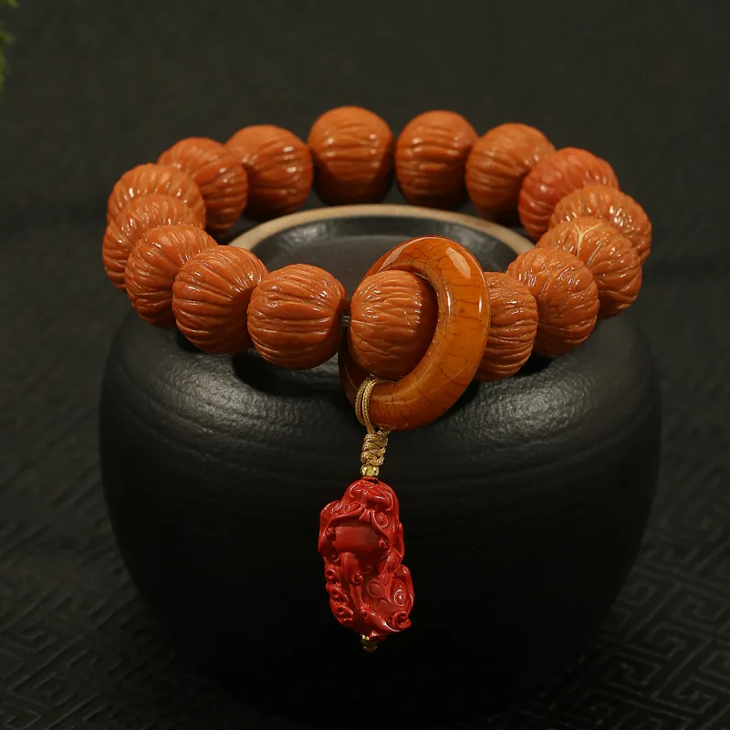 LIBALU Monkey Head Walnut Bracelets Unisex-3