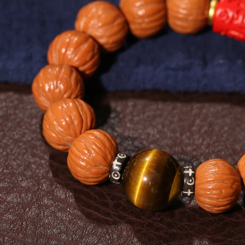 LIBALU Monkey Head Walnut Bracelets Unisex-13