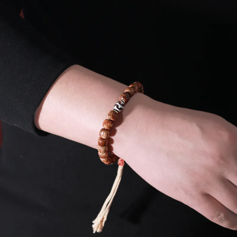 LIBALU Star Moon Bodhi Seeds Bead Chain Unisex-1