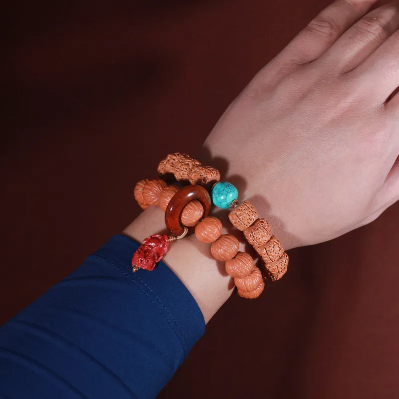 LIBALU Monkey Head Walnut Bracelets Unisex-2