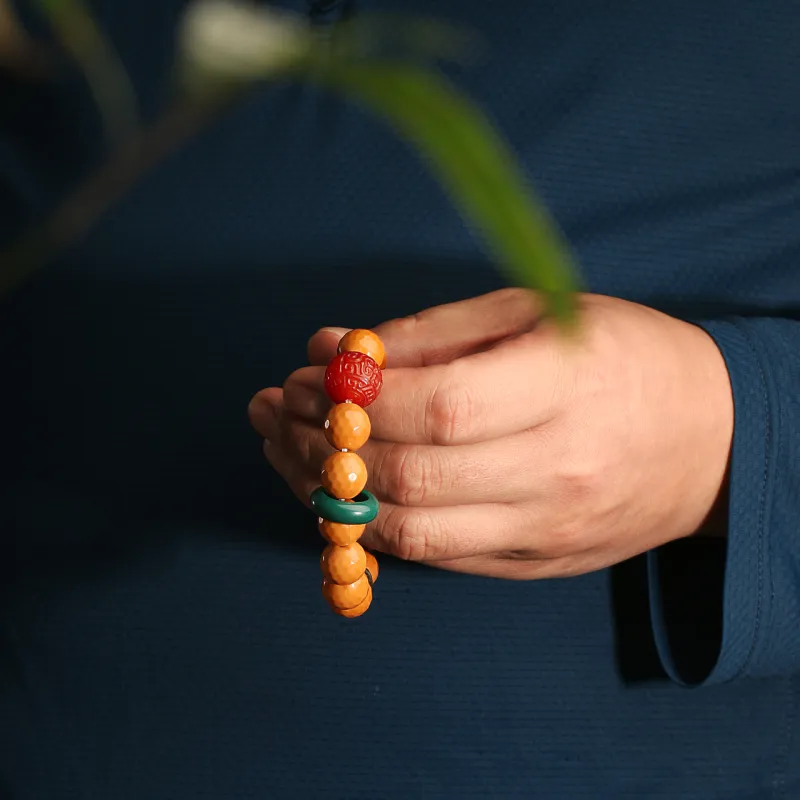 LIBALU Monkey Head Walnut Bracelets Unisex-1