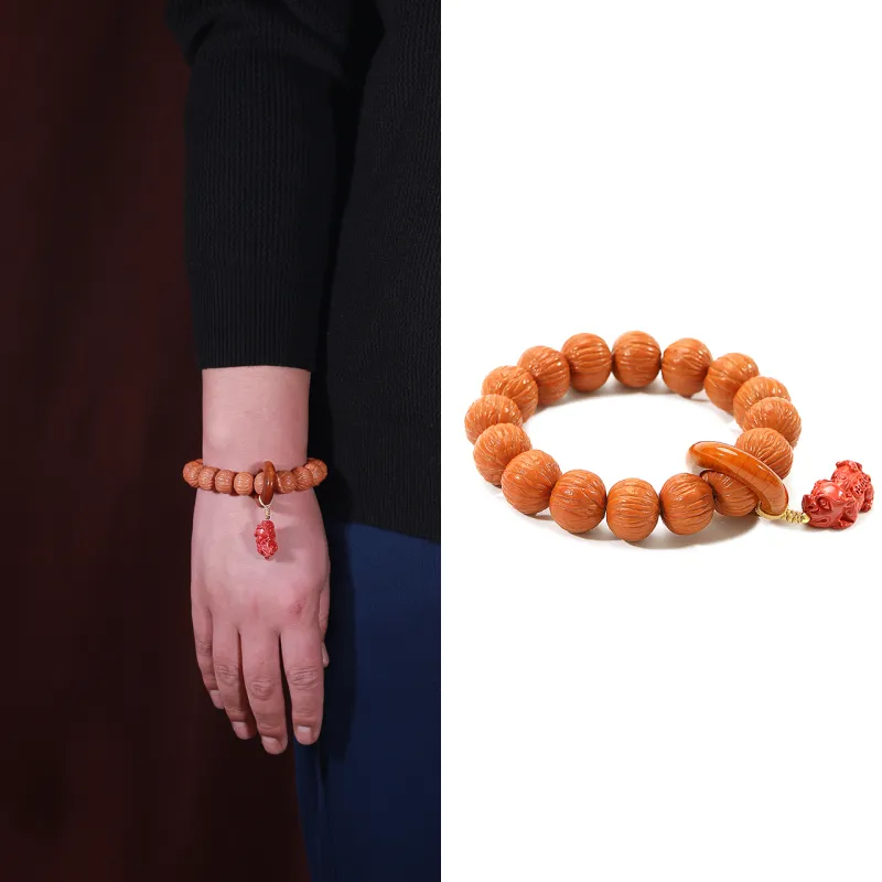 LIBALU Monkey Head Walnut Bracelets Unisex-1