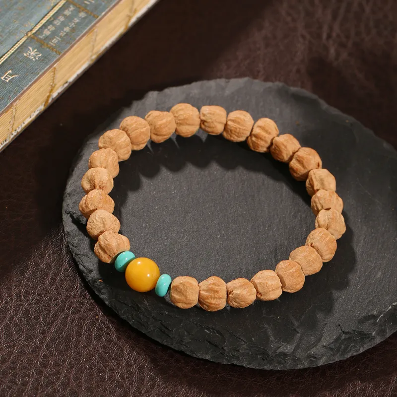 LIBALU Cacumen Platycladi Seeds Bracelets Unisex-4
