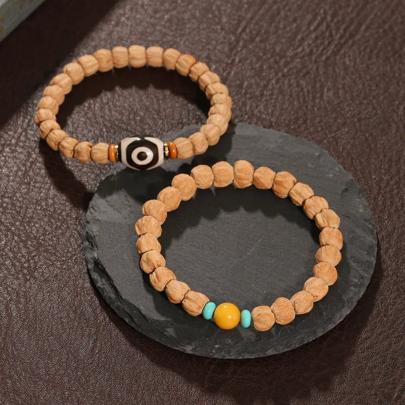 LIBALU Cacumen Platycladi Seeds Bracelets Unisex-7