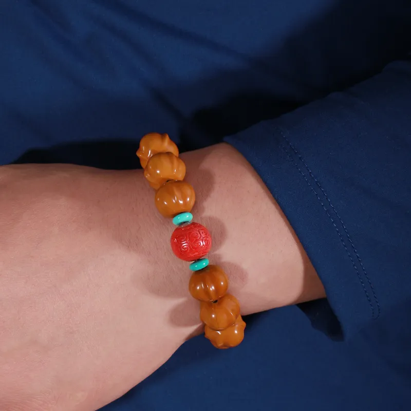 LIBALU Monkey Head Walnut Bracelets Unisex-1