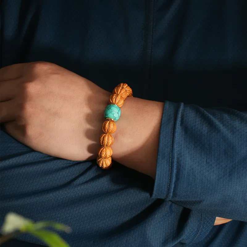 LIBALU Monkey Head Walnut Bracelets Unisex-3