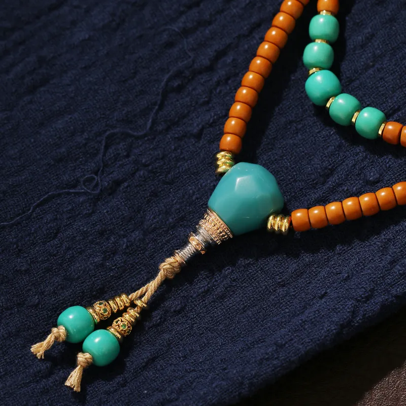 LIBALU Olive Pit Bead Chain Unisex-4