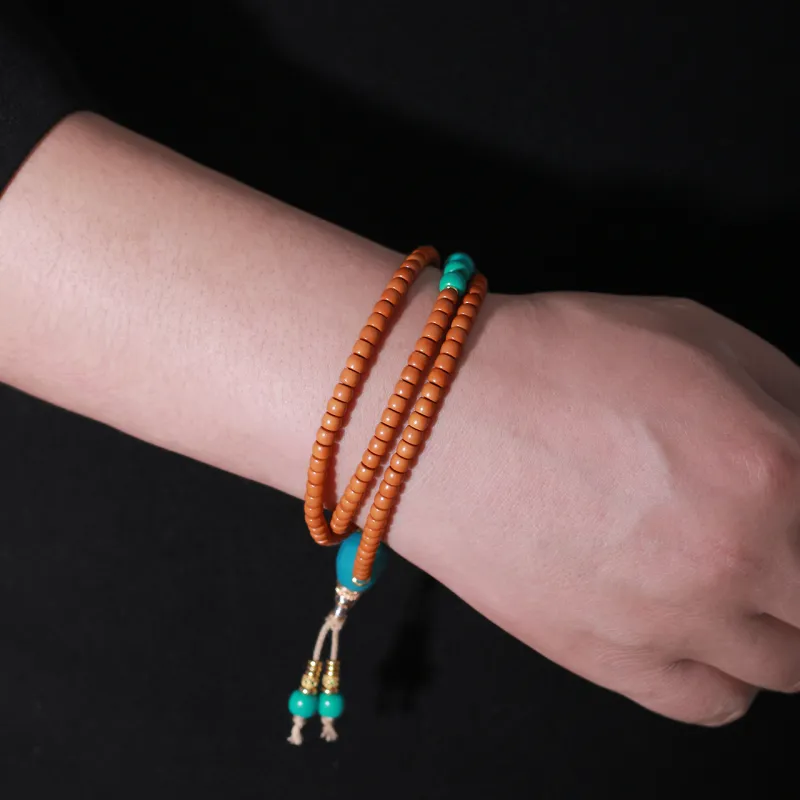 LIBALU Olive Pit Bead Chain Unisex-2