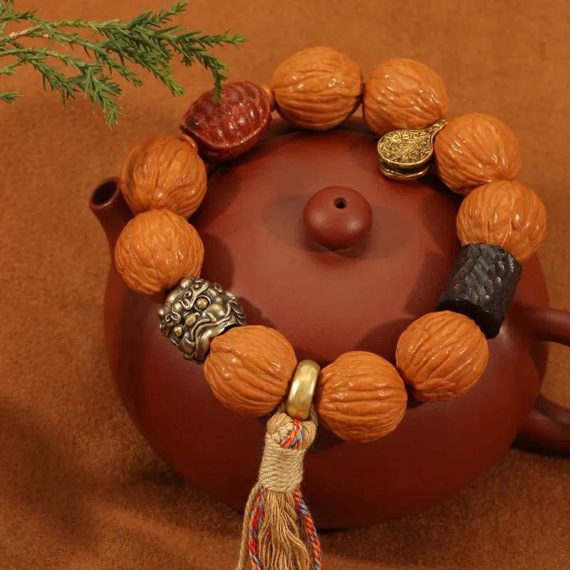 LIBALU Monkey Head Walnut Bracelets Unisex-7
