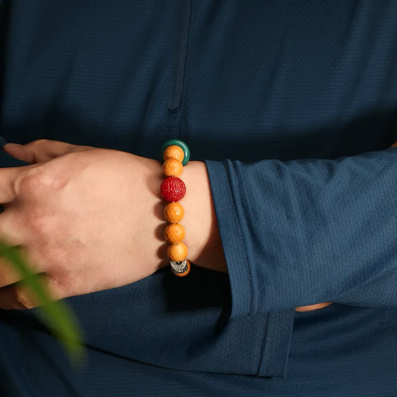 LIBALU Monkey Head Walnut Bracelets Unisex-2