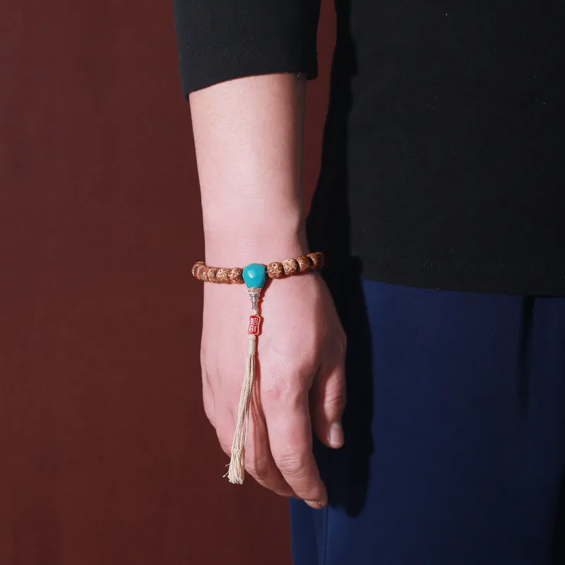 LIBALU Star Moon Bodhi Seeds Bead Chain Unisex-3