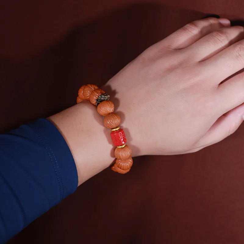 LIBALU Monkey Head Walnut Bracelets Unisex-3