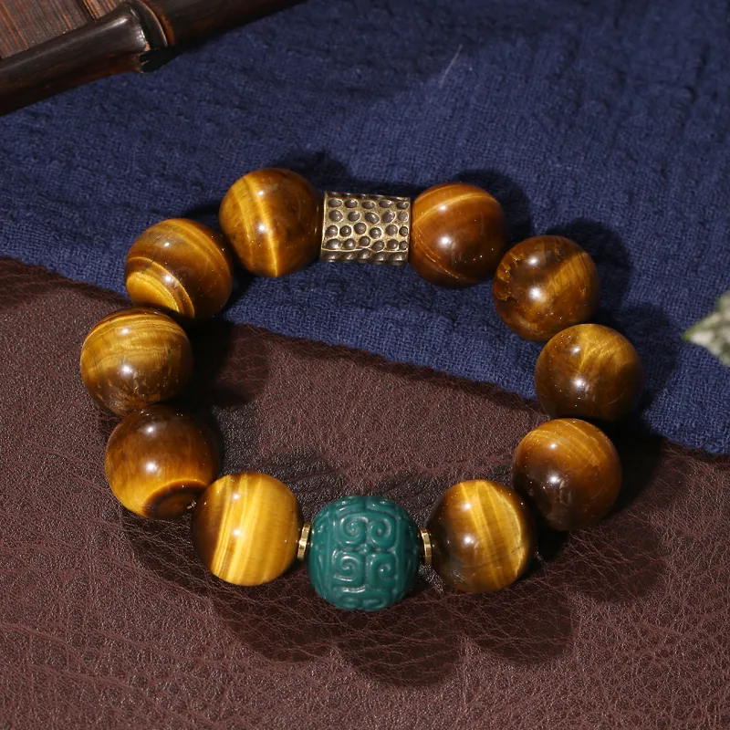 LIBALU Natural Tiger's Eye Stone Bracelets Unisex-13