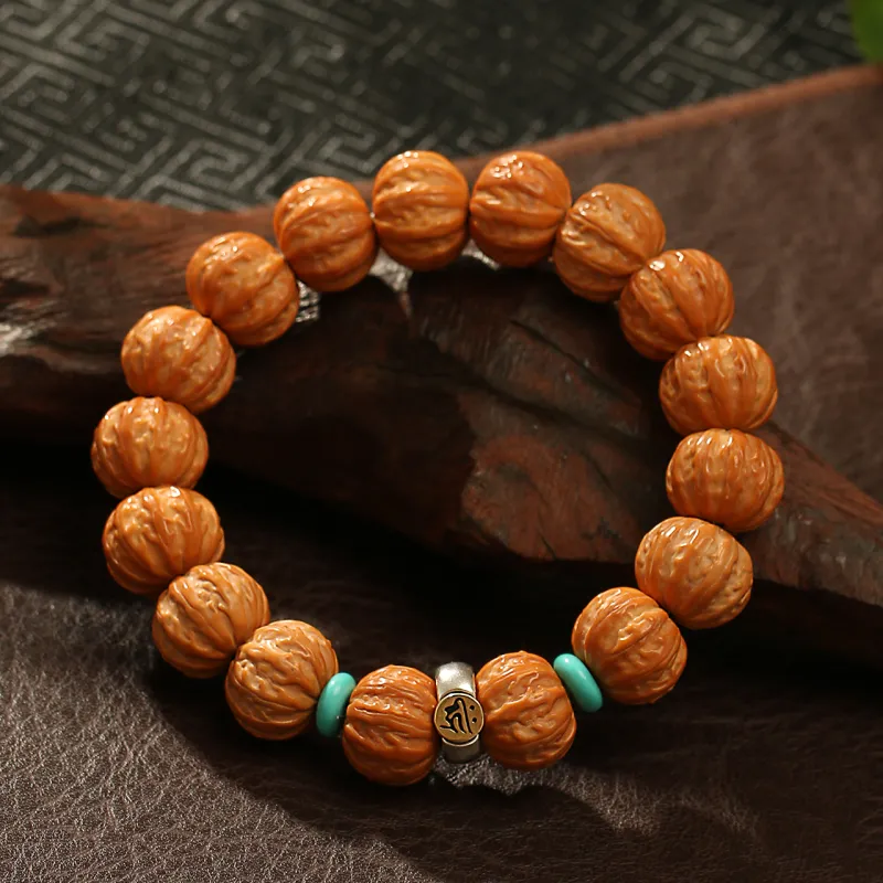 LIBALU Monkey Head Walnut Bracelets Unisex-12